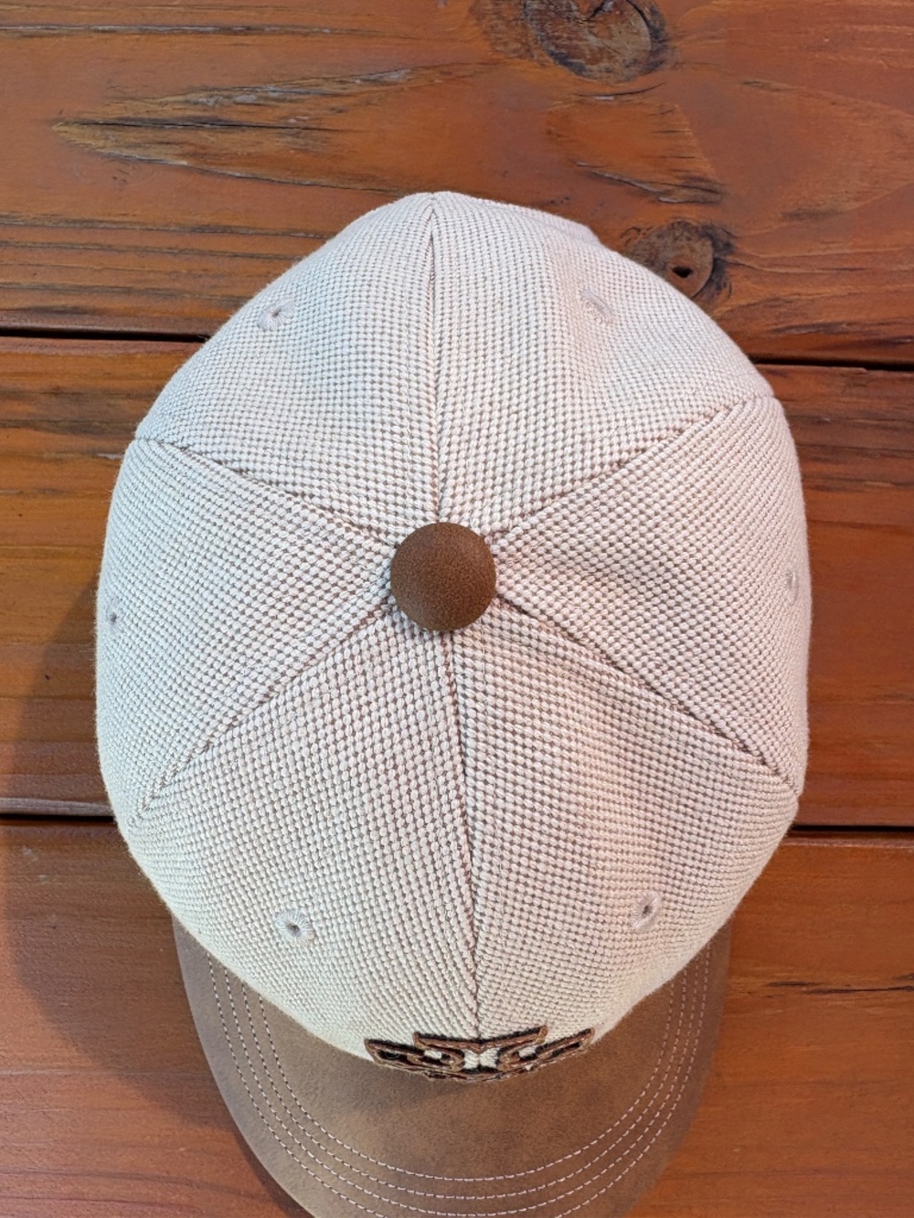 Tory Burch Two-Tone Cap Natural Brown - Picture 5 of 9